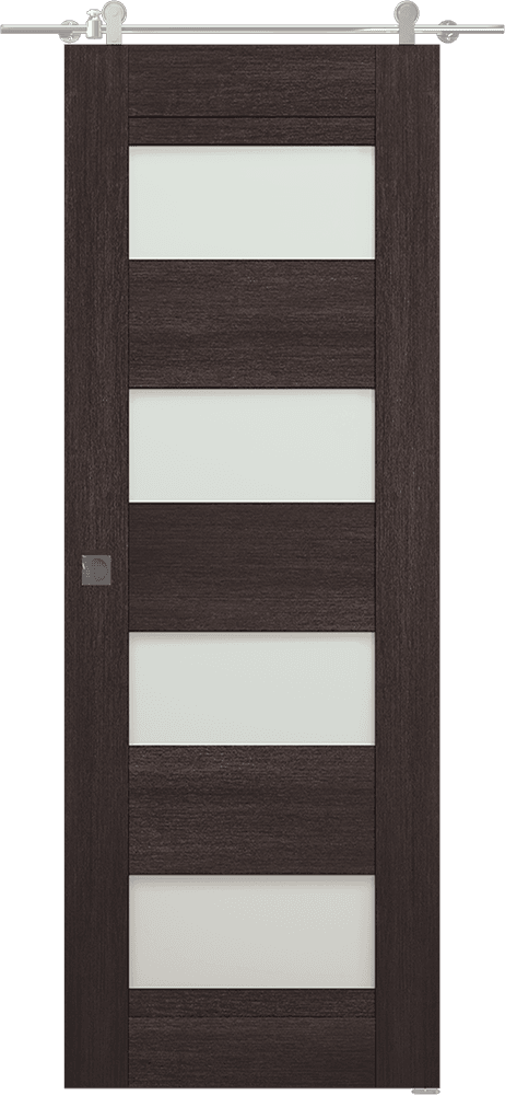 AVON 07-08 VETRO VERALINGA OAK DOUBLE BARN DOORS BELLDINNI MODERN INTERIOR DOOR - 1