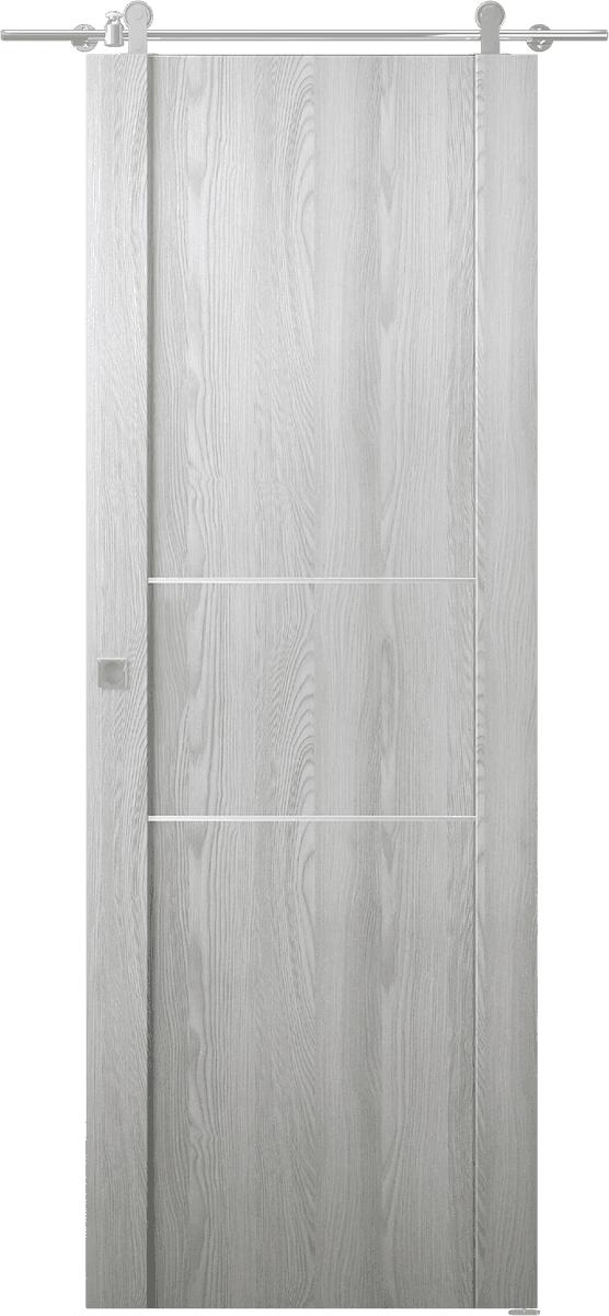 AVON 01 2H RIBEIRA ASH DOUBLE BARN BELLDINNI MODERN INTERIOR DOOR - 1
