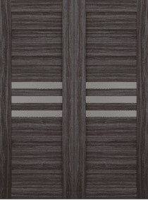 DOME VETRO GRAY OAK DOUBLE BARN BELLDINNI MODERN INTERIOR DOOR - 2