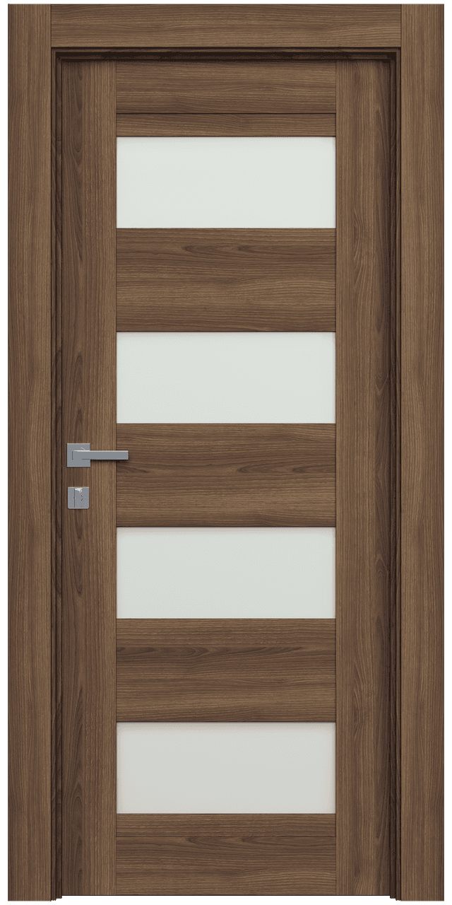 AVON 07-08 VETRO PECAN NUTWOOD SWING DOORS BELLDINNI MODERN INTERIOR DOOR