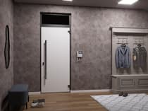 Single metal-aluminum modern exterior door Dekton 0118 - 9