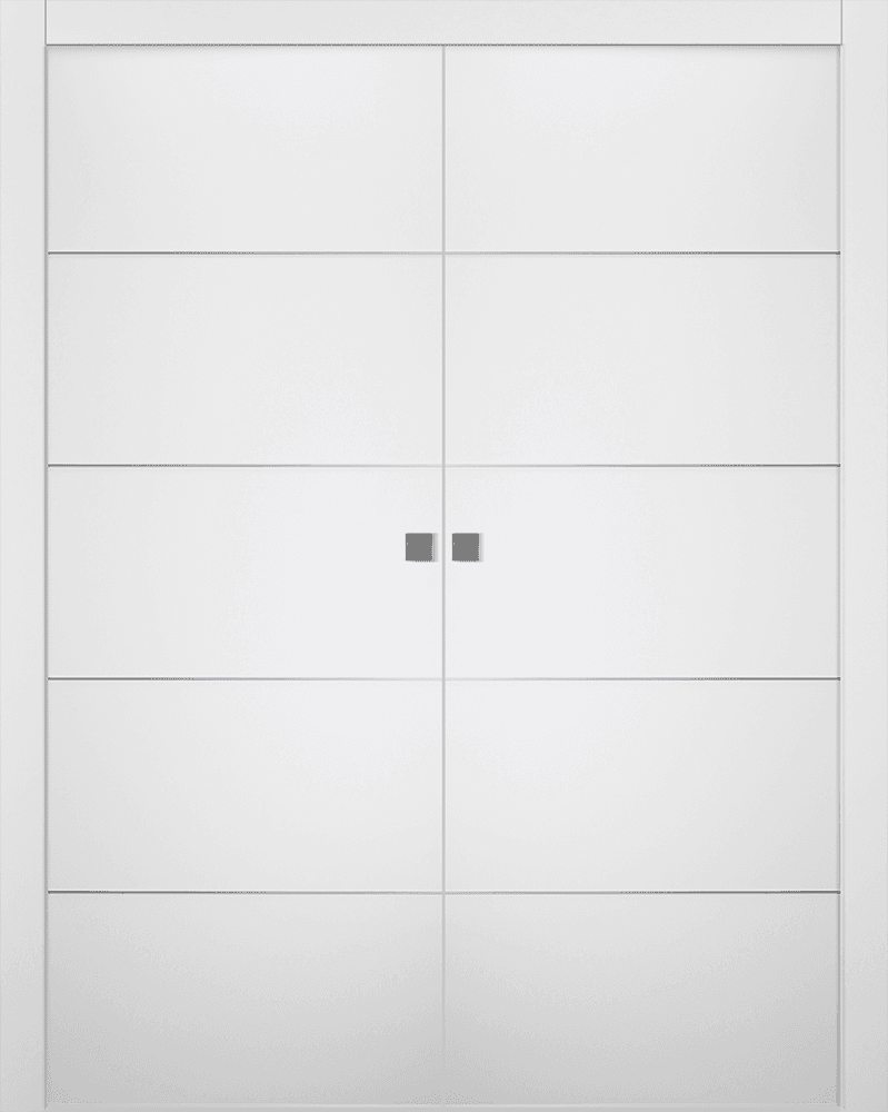SMART PRO 4H POLAR WHITE DOUBLE POCKET BELLDINNI MODERN INTERIOR DOOR - 1