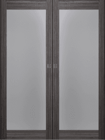 PALLADIO 207 VETRO GRAY OAK DOUBLE MAGIC BELLDINNI MODERN INTERIOR DOOR - 1