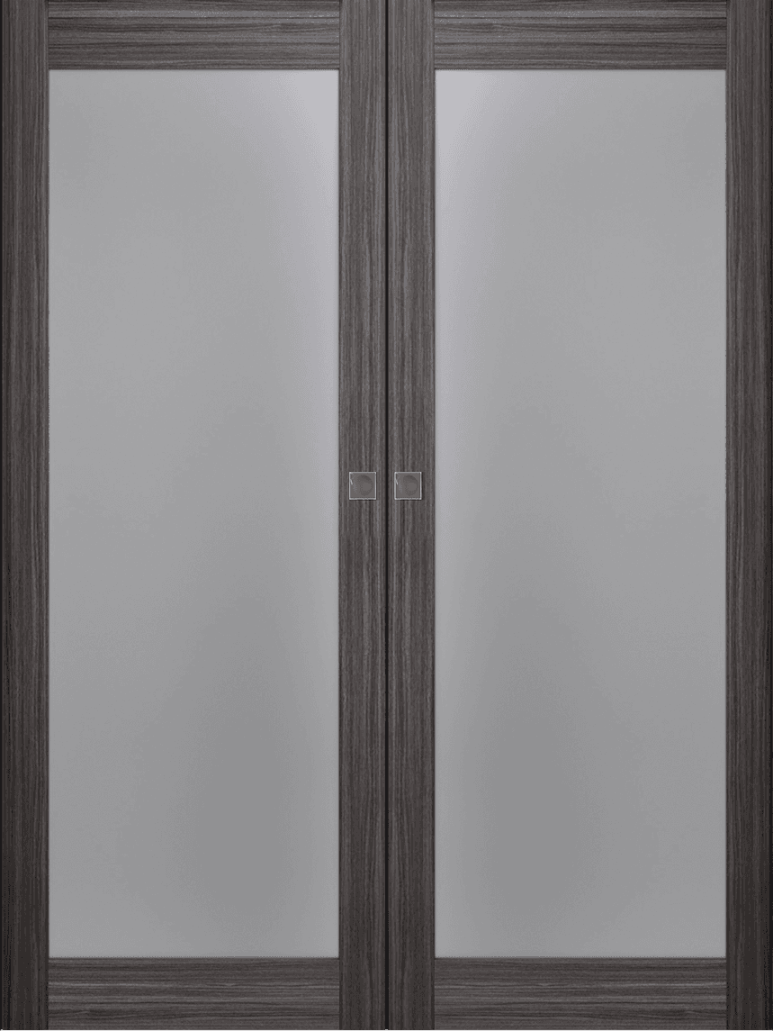 PALLADIO 207 VETRO GRAY OAK DOUBLE MAGIC BELLDINNI MODERN INTERIOR DOOR - 1