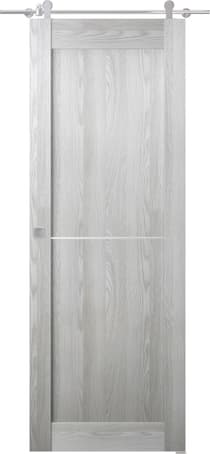 AVON 07 1H RIBEIRA ASH DOUBLE BARN BELLDINNI MODERN INTERIOR DOOR - 1