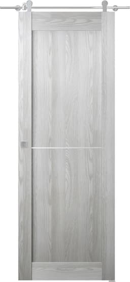 AVON 07 1H RIBEIRA ASH DOUBLE BARN BELLDINNI MODERN INTERIOR DOOR - 1