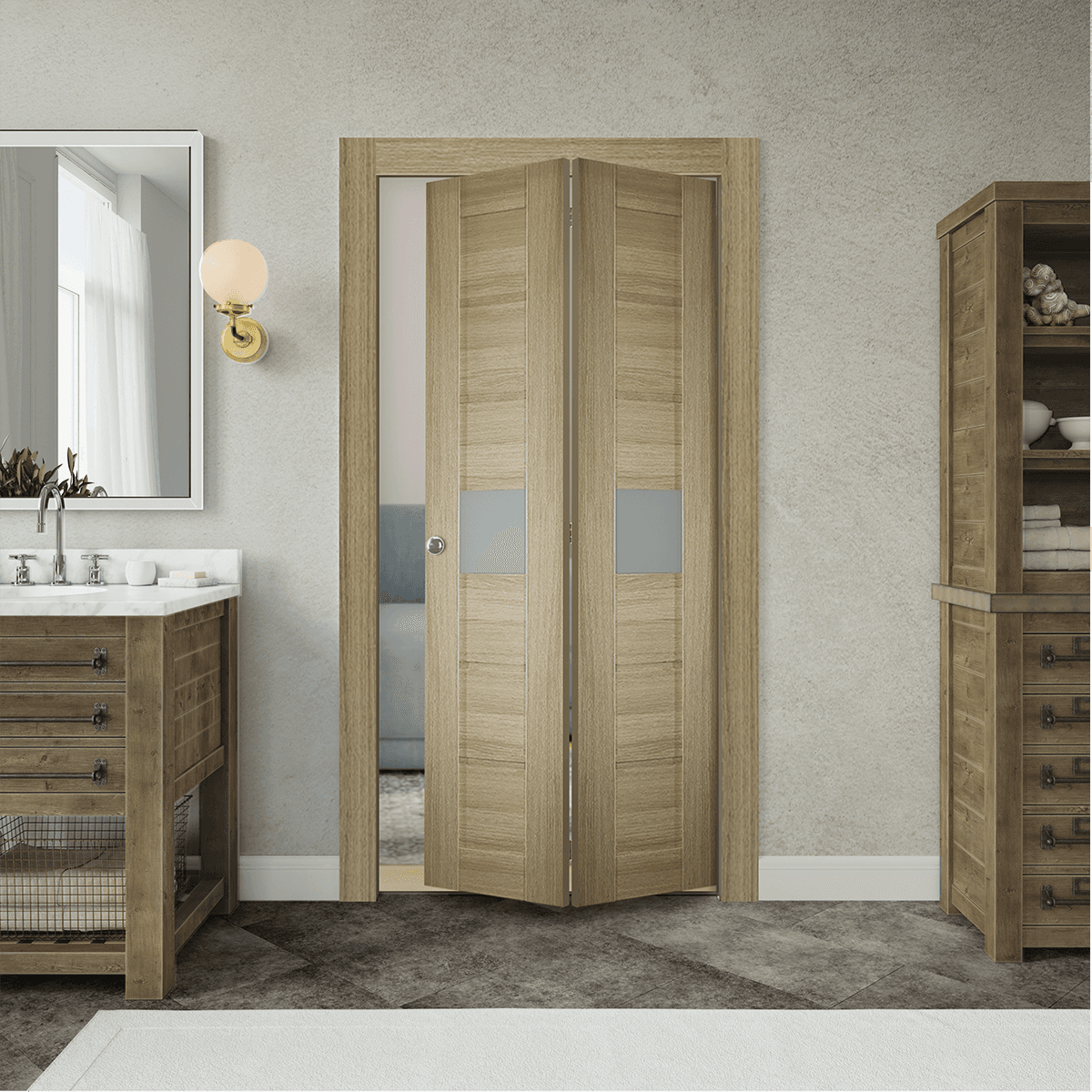 EDNA VETRO SHAMBOR BI-FOLD BELLDINNI MODERN INTERIOR DOOR - 2