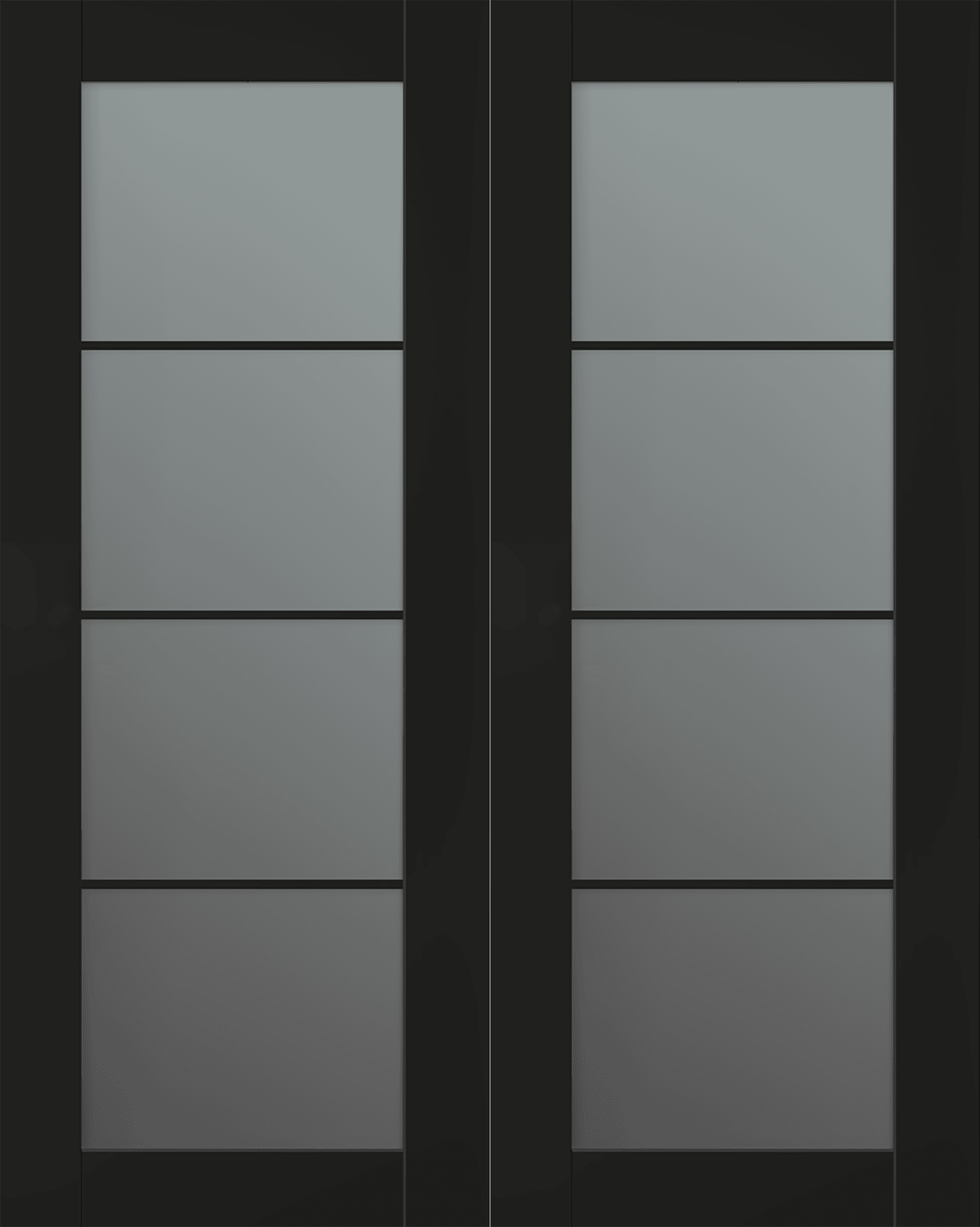 AVON 4 LITE VETRO BLACK MATTE DOUBLE BI-FOLD BELLDINNI MODERN INTERIOR DOOR - 2