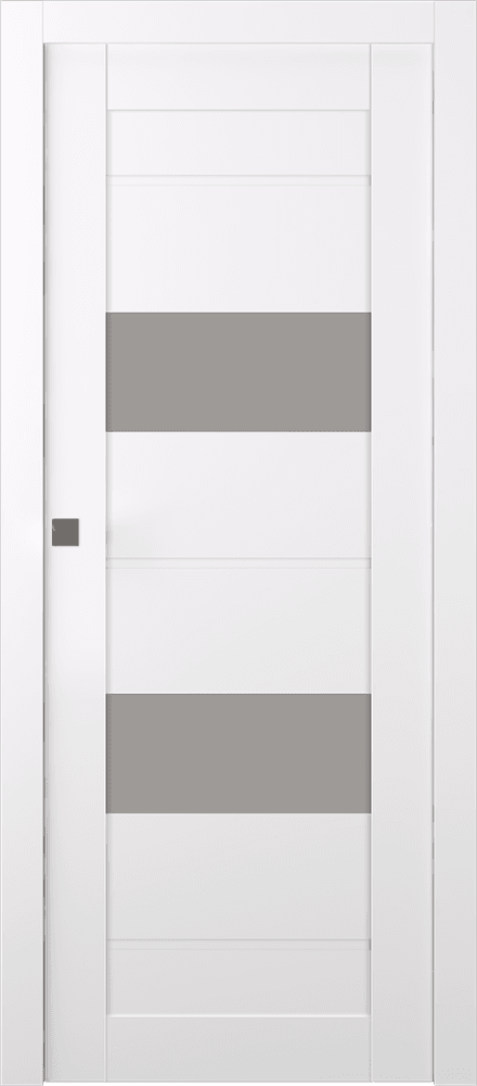 VITA VETRO SNOW WHITE POCKET BELLDINNI MODERN INTERIOR DOOR - 1