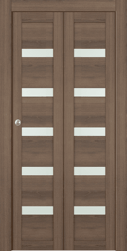 AVON 07-04 VETRO PECAN NUTWOOD BI-FOLD DOORS BELLDINNI MODERN INTERIOR DOOR - 1