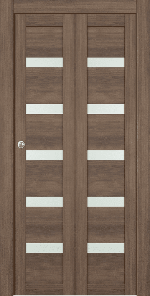 AVON 07-04 VETRO PECAN NUTWOOD BI-FOLD DOORS BELLDINNI MODERN INTERIOR DOOR - 1