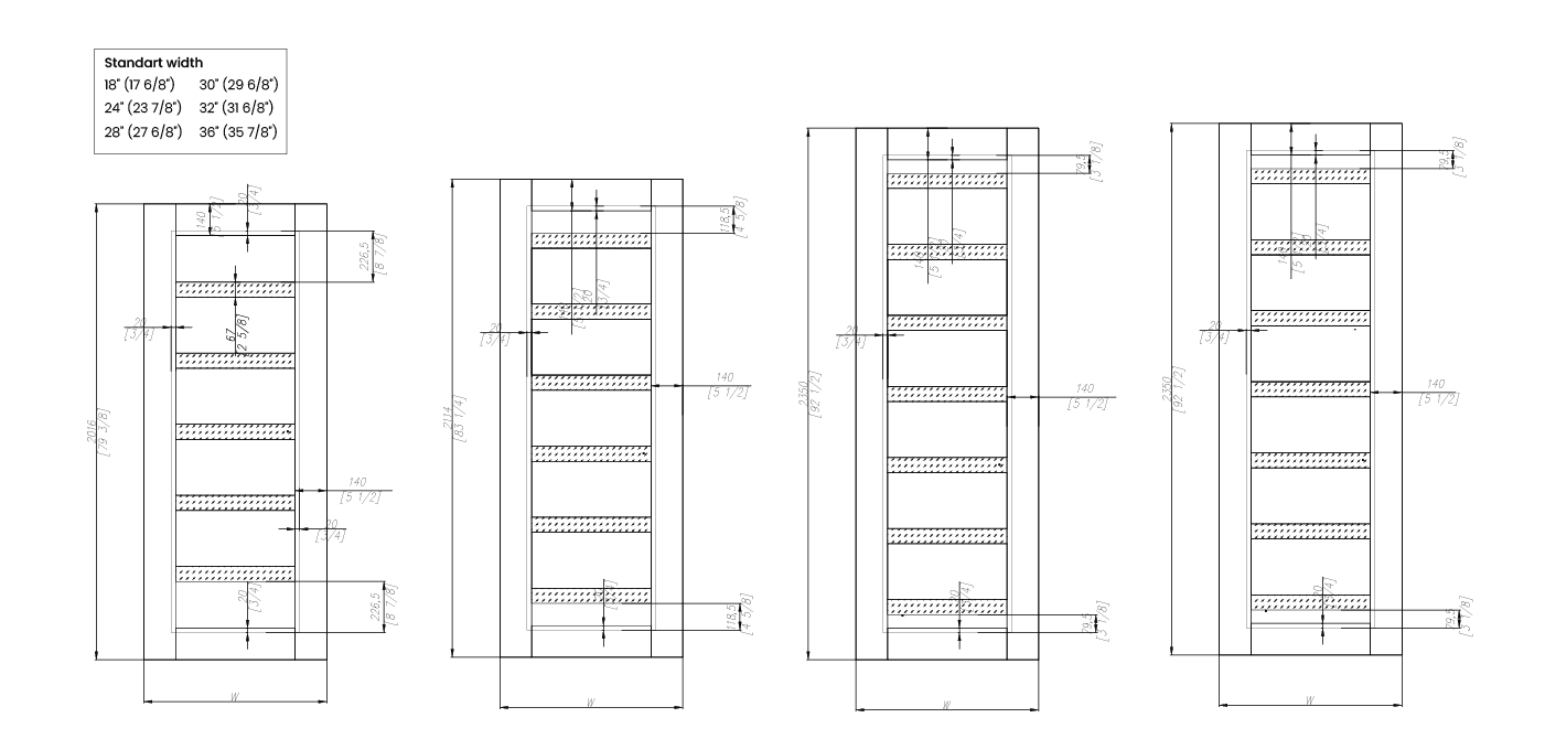 AVON 07-04 VETRO PECAN NUTWOOD DOUBLE BARN DOORS BELLDINNI MODERN INTERIOR DOOR - 4