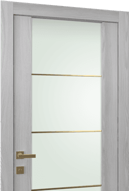 AVON 202 4H GOLD STRIPS VETRO RIBEIRA ASH INVISIBLE METAL FRAME BELLDINNI MODERN INTERIOR DOOR - 2