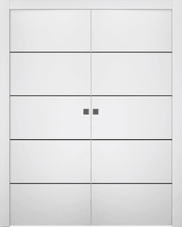 SMART PRO 4H BLACK POLAR WHITE DOUBLE POCKET DOORS BELLDINNI MODERN INTERIOR DOOR - 1