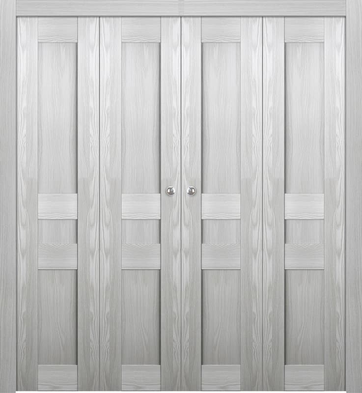 AVON 07 2R RIBEIRA ASH DOUBLE BI-FOLD BELLDINNI MODERN INTERIOR DOOR - 1