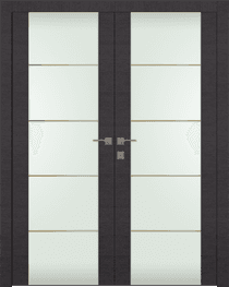 AVANTI 202 4H GOLD STRIPS VETRO BLACK APRICOT CLOSET DOORS BELLDINNI MODERN INTERIOR DOOR - 1