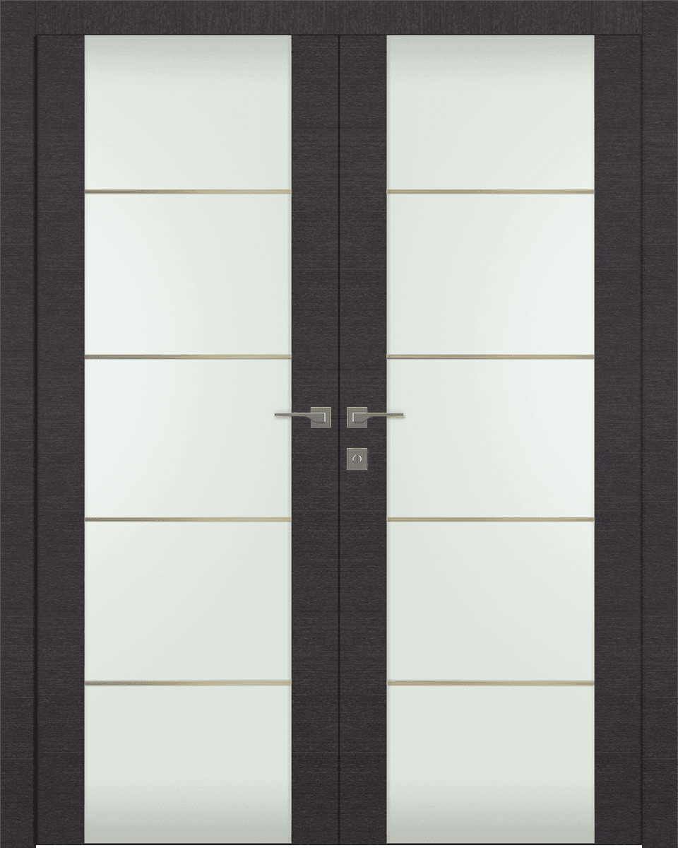 AVANTI 202 4H GOLD STRIPS VETRO BLACK APRICOT CLOSET DOORS BELLDINNI MODERN INTERIOR DOOR - 1