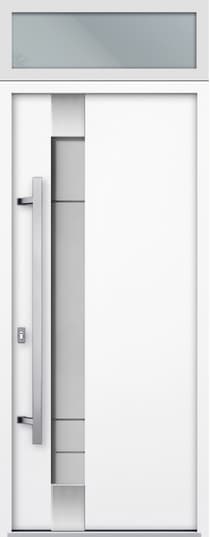 Single Modern Steel Exterior Door Deux 1713 White - 4
