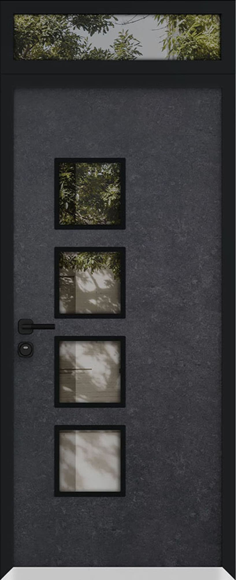 Single metal-aluminum modern exterior door Cynex 6106 - 4