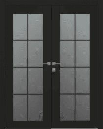 AVON 8 LITE VETRO BLACK MATTE CLOSET BELLDINNI MODERN INTERIOR DOOR - 1