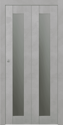 AVON 207 VETRO LIGHT URBAN DOUBLE BI-FOLD BELLDINNI MODERN INTERIOR DOOR - 1