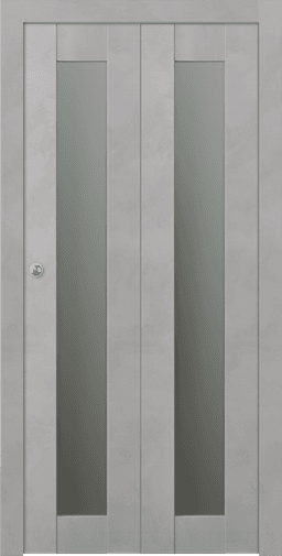 AVON 207 VETRO LIGHT URBAN DOUBLE BI-FOLD BELLDINNI MODERN INTERIOR DOOR - 1