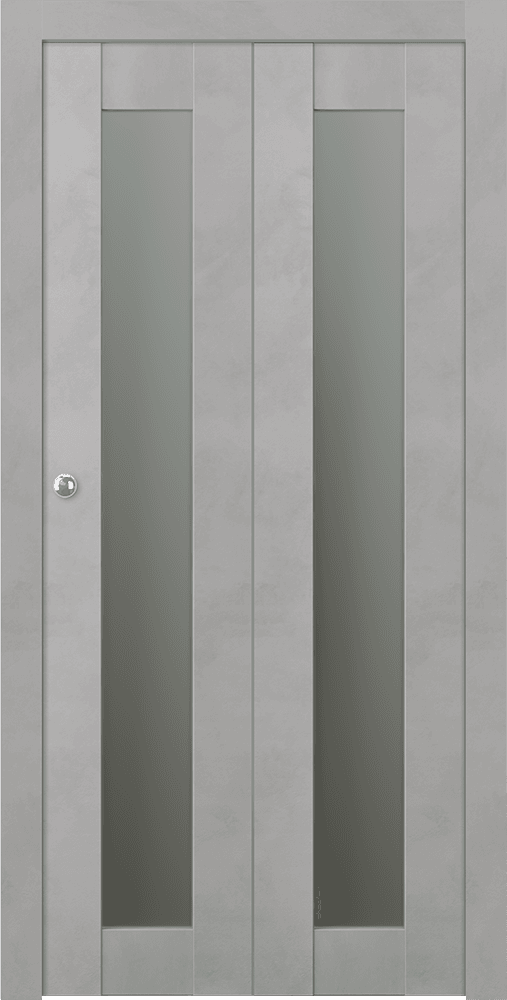 AVON 207 VETRO LIGHT URBAN DOUBLE BI-FOLD BELLDINNI MODERN INTERIOR DOOR - 1