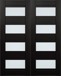 DELLA VETRO BLACK MATTE DOUBLE INVISIBLE METAL FRAME BELLDINNI MODERN INTERIOR DOOR - 2