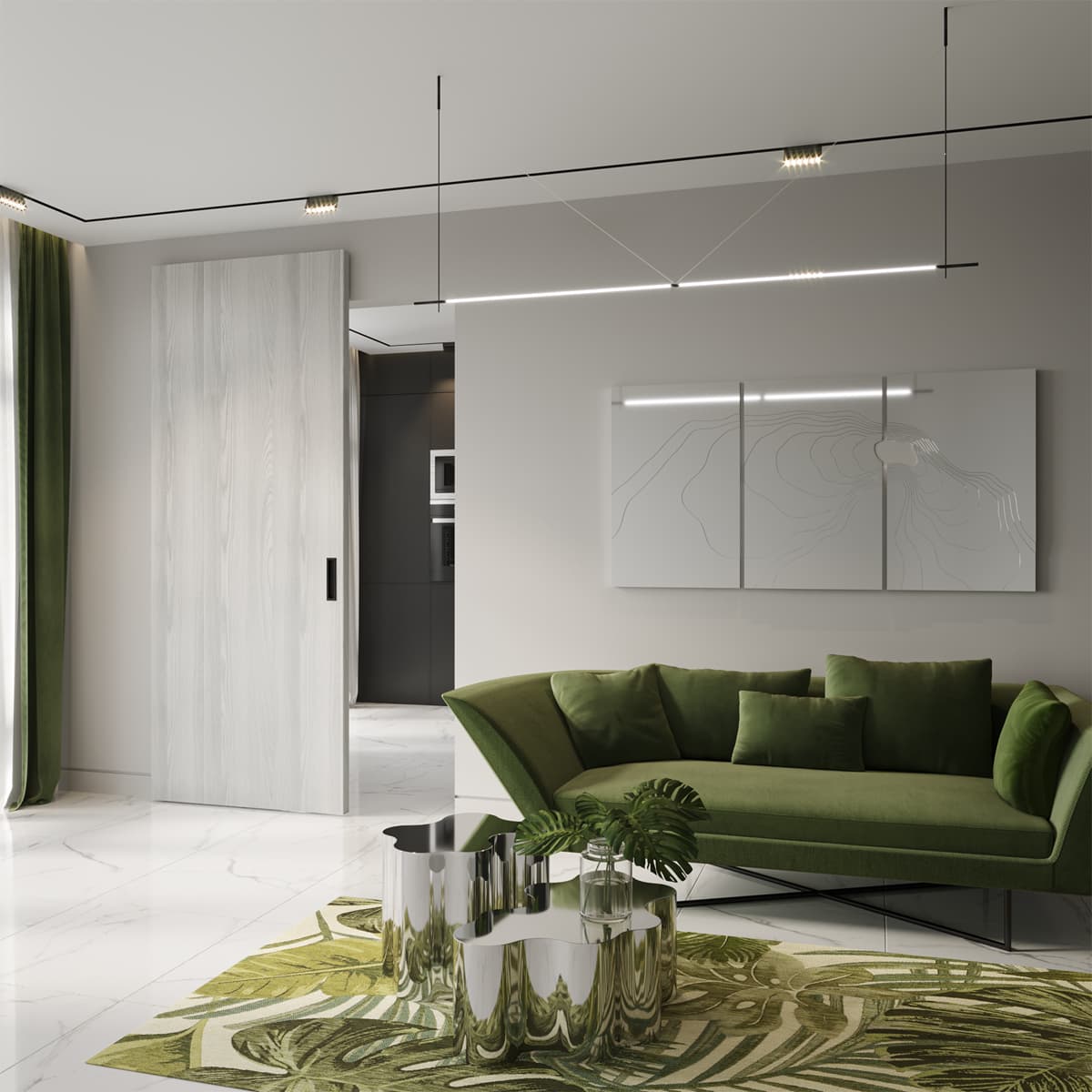 OPTIMA RIBEIRA ASH DOUBLE MAGIC BELLDINNI MODERN INTERIOR DOOR - 2