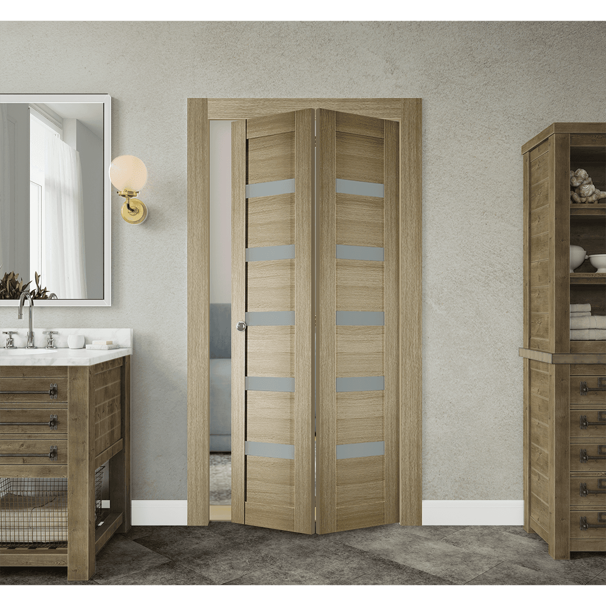 LEORA VETRO SHAMBOR BI-FOLD BELLDINNI MODERN INTERIOR DOOR - 2