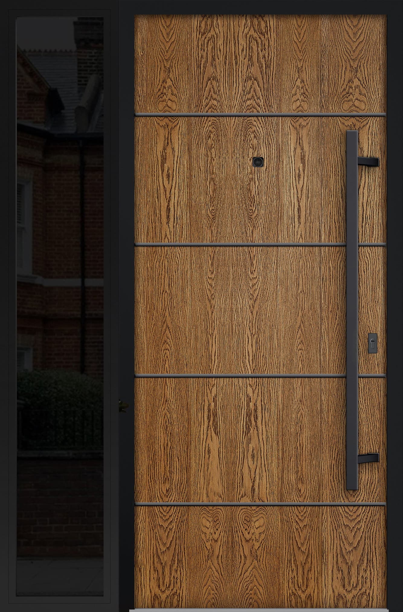Single Modern Steel Exterior Door Deux 6683 - 2