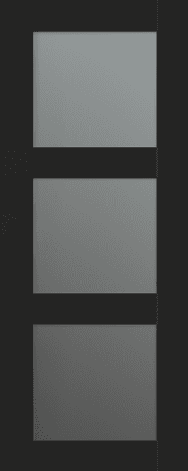 AVON 3 LITE VETRO BLACK MATTE SLAB BELLDINNI MODERN INTERIOR DOOR - 1