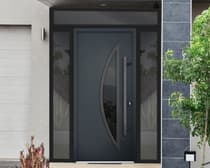 Single Modern Steel Exterior Door Deux 6501 8ft - 10