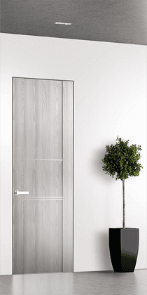 AVON 01 3H RIBEIRA ASH DOUBLE INVISIBLE METAL FRAME BELLDINNI MODERN INTERIOR DOOR - 1