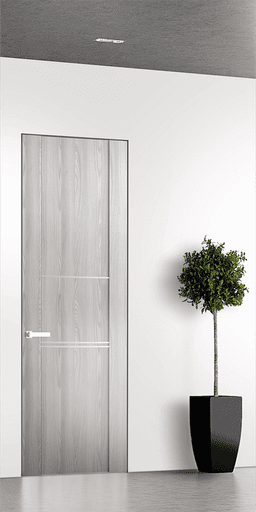 AVON 01 3H RIBEIRA ASH DOUBLE INVISIBLE METAL FRAME BELLDINNI MODERN INTERIOR DOOR - 1