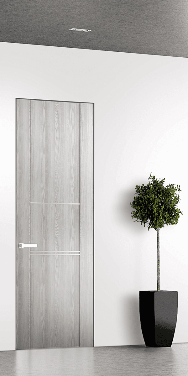 AVON 01 3H RIBEIRA ASH DOUBLE INVISIBLE METAL FRAME BELLDINNI MODERN INTERIOR DOOR - 1