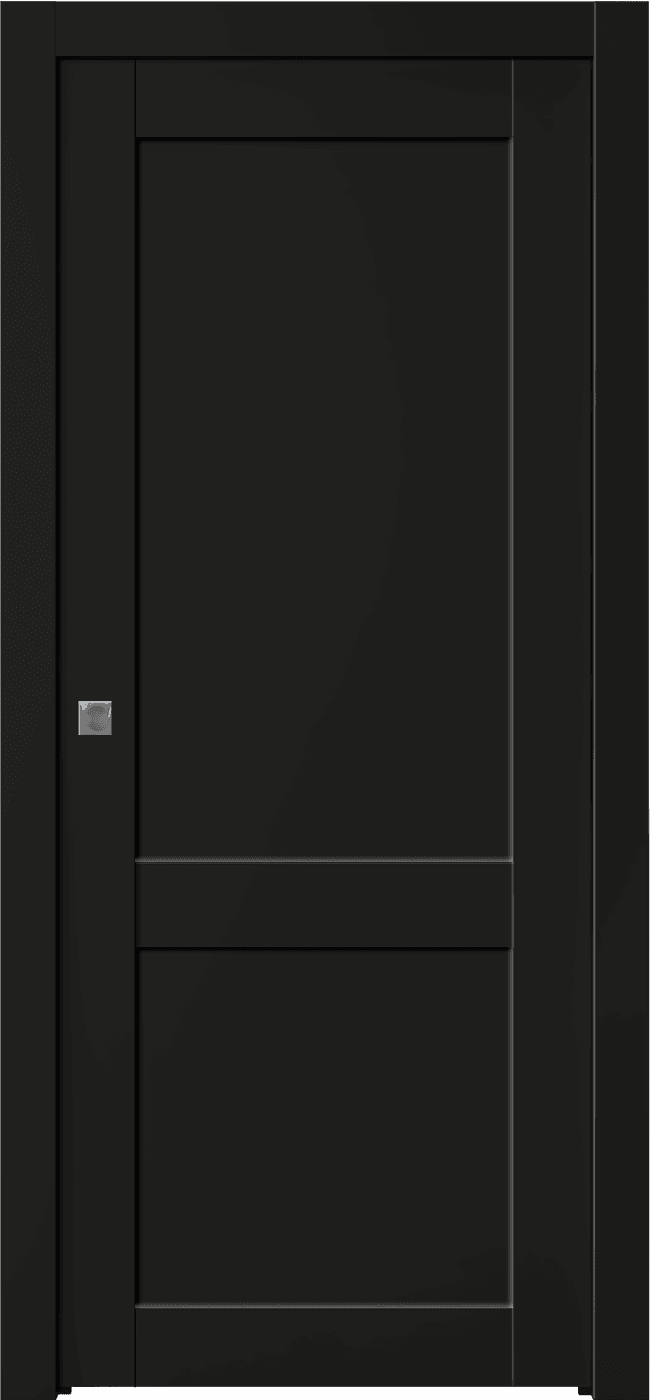 SHAKER 2 PANEL BLACK MATTE POCKET BELLDINNI MODERN INTERIOR DOOR - 1