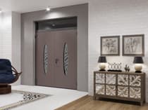 Double metal-aluminum modern exterior door Ronex 1277 8ft - 10