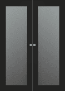 AVON 207 VETRO BLACK MATTE DOUBLE MAGIC DOORS BELLDINNI MODERN INTERIOR DOOR - 1
