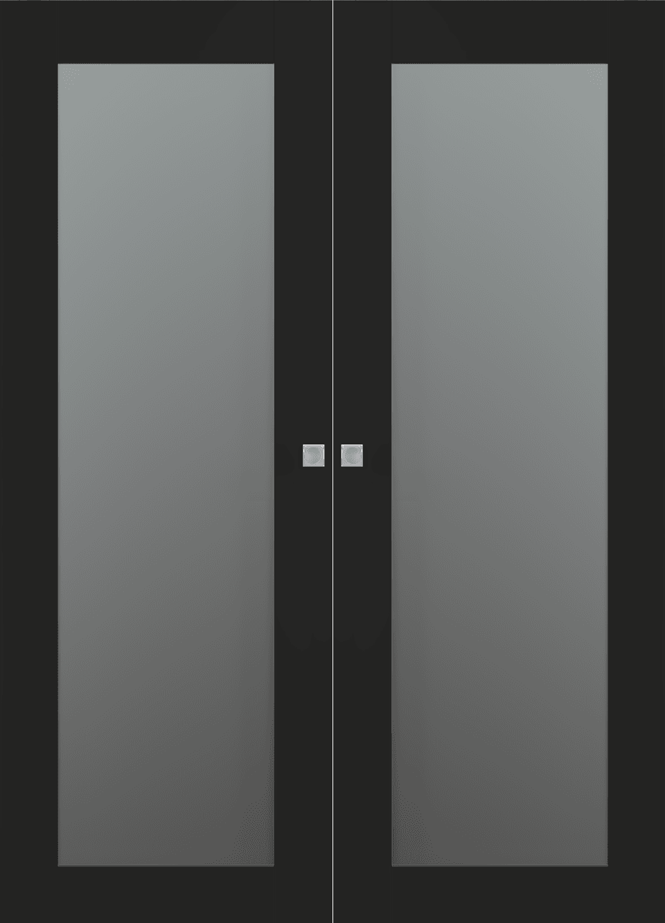 AVON 207 VETRO BLACK MATTE DOUBLE MAGIC DOORS BELLDINNI MODERN INTERIOR DOOR - 1