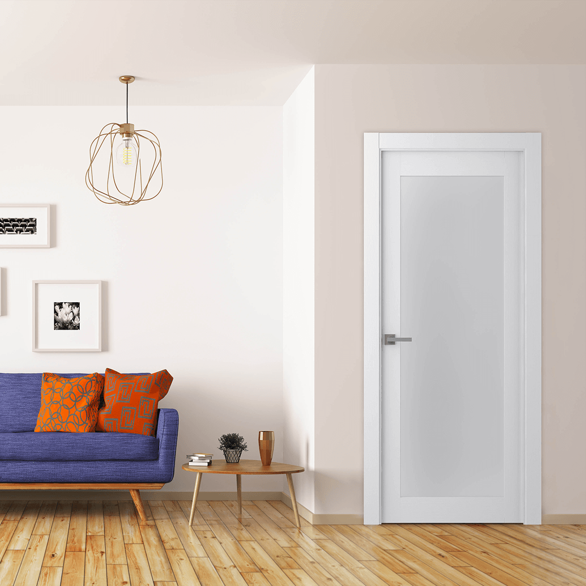 PALLADIO 207 VETRO BIANCO NOBLE POCKET BELLDINNI MODERN INTERIOR DOOR - 2