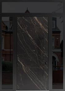 Single metal-aluminum modern exterior door Dekton 0118 8ft - 6