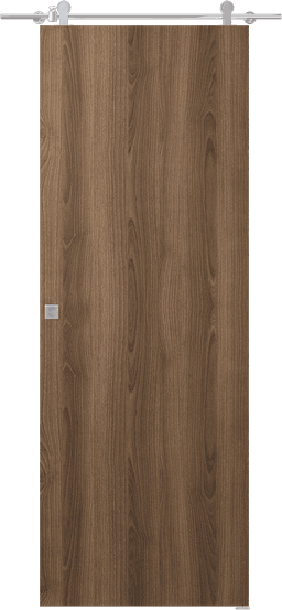 OPTIMA PECAN NUTWOOD DOUBLE BARN DOORS BELLDINNI MODERN INTERIOR DOOR - 1