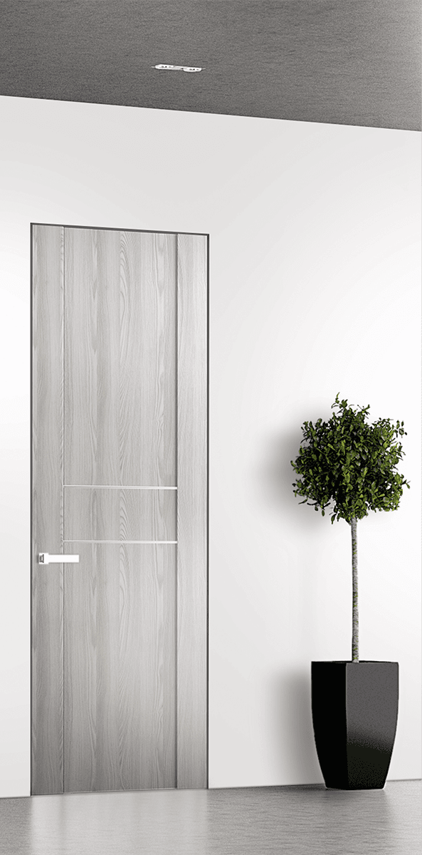 AVON 01 2HN RIBEIRA ASH INVISIBLE METAL FRAME BELLDINNI MODERN INTERIOR DOOR - 1