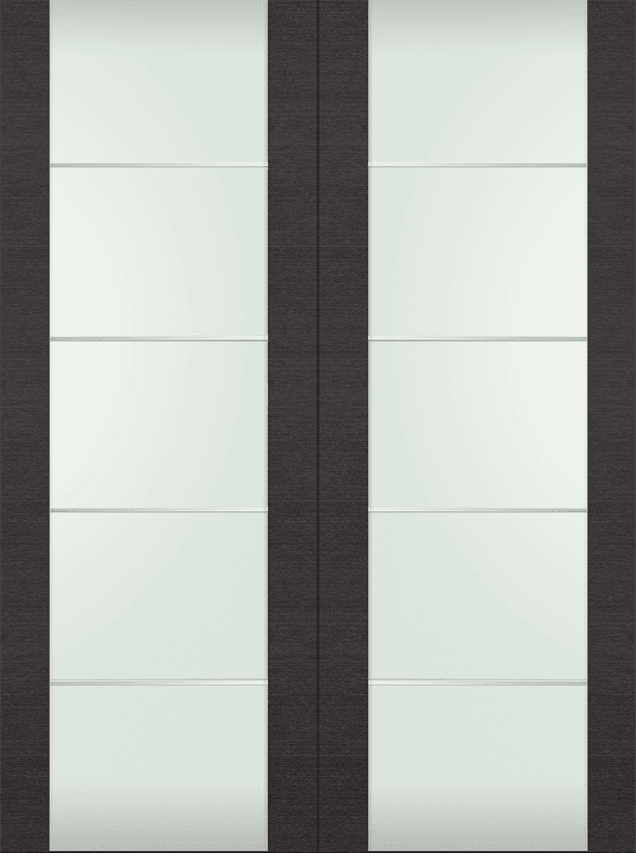 AVANTI 202 4H VETRO BLACK APRICOT DOUBLE BARN BELLDINNI MODERN INTERIOR DOOR - 2