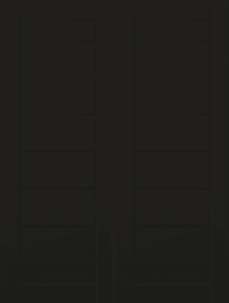 ERMI BLACK MATTE DOUBLE INVISIBLE METAL FRAME BELLDINNI MODERN INTERIOR DOOR - 2