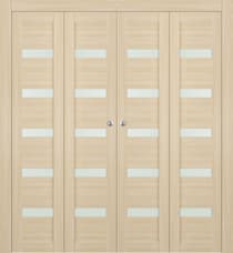 AVON 07-04 VETRO LOIRE ASH DOUBLE BI-FOLD DOORS BELLDINNI MODERN INTERIOR DOOR - 1