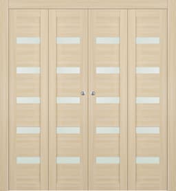 AVON 07-04 VETRO LOIRE ASH DOUBLE BI-FOLD DOORS BELLDINNI MODERN INTERIOR DOOR - 1