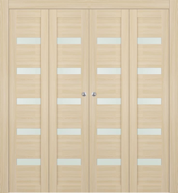 AVON 07-04 VETRO LOIRE ASH DOUBLE BI-FOLD DOORS BELLDINNI MODERN INTERIOR DOOR - 1