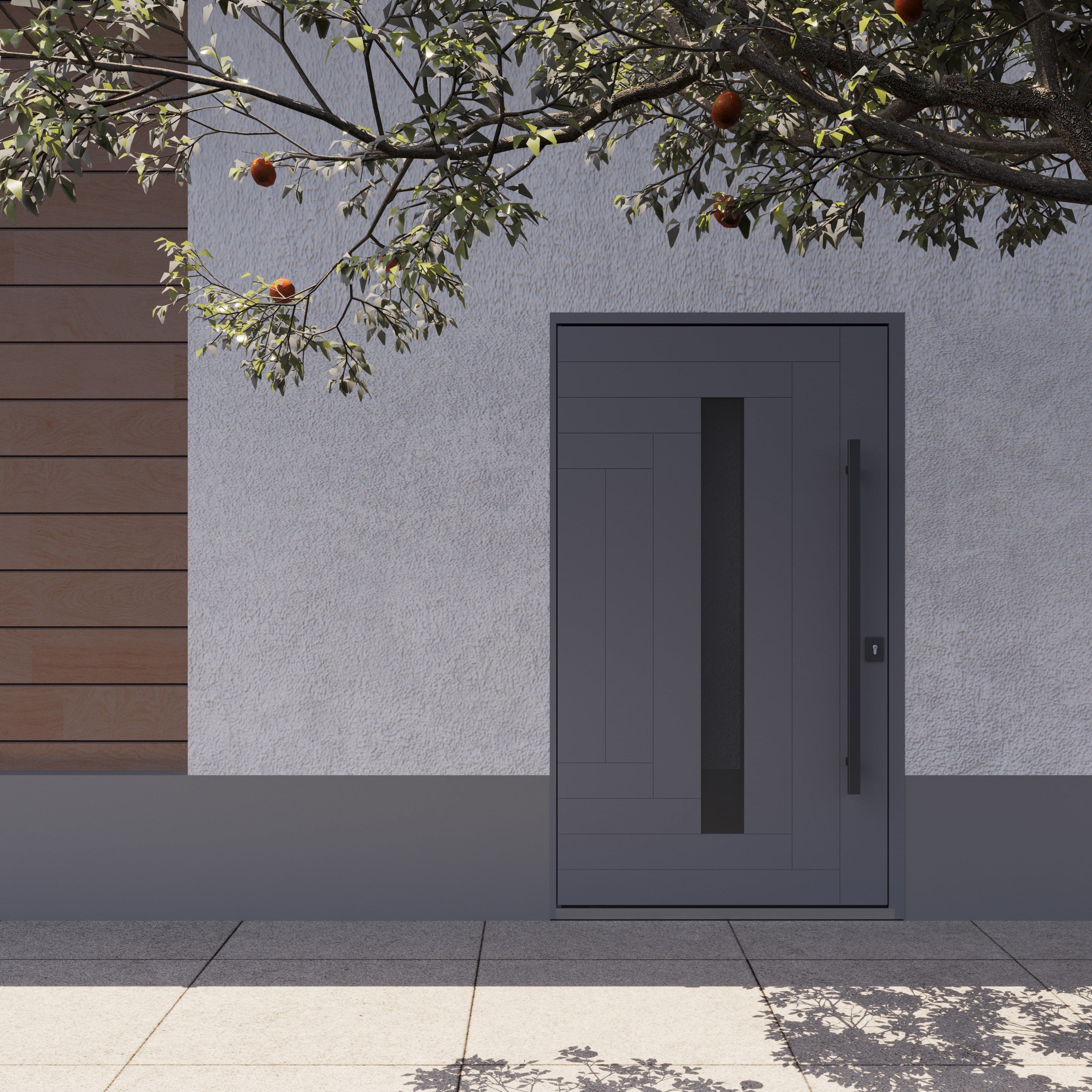 Single pivot metal-aluminum modern exterior door Axis 1130 - 5